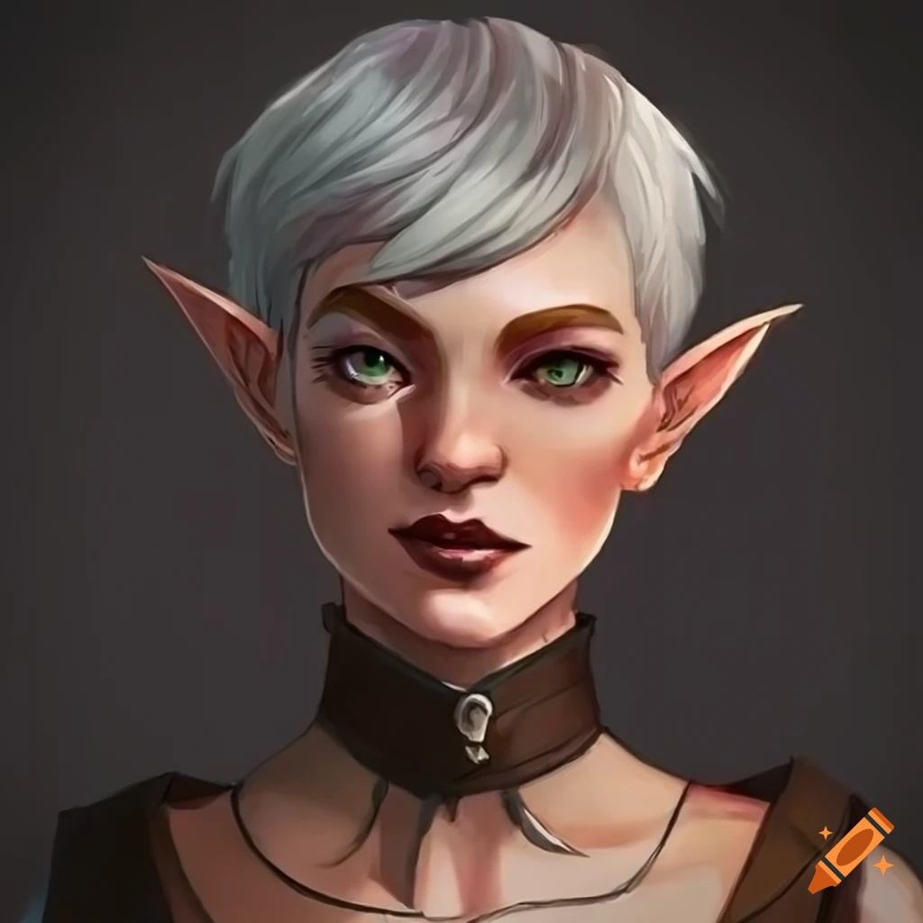 Female half-elf rogue short hair