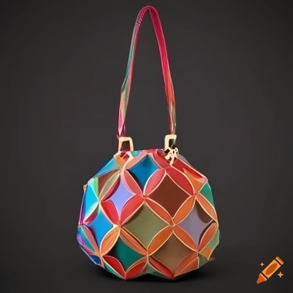 Geometric Pattern Dome Bag
