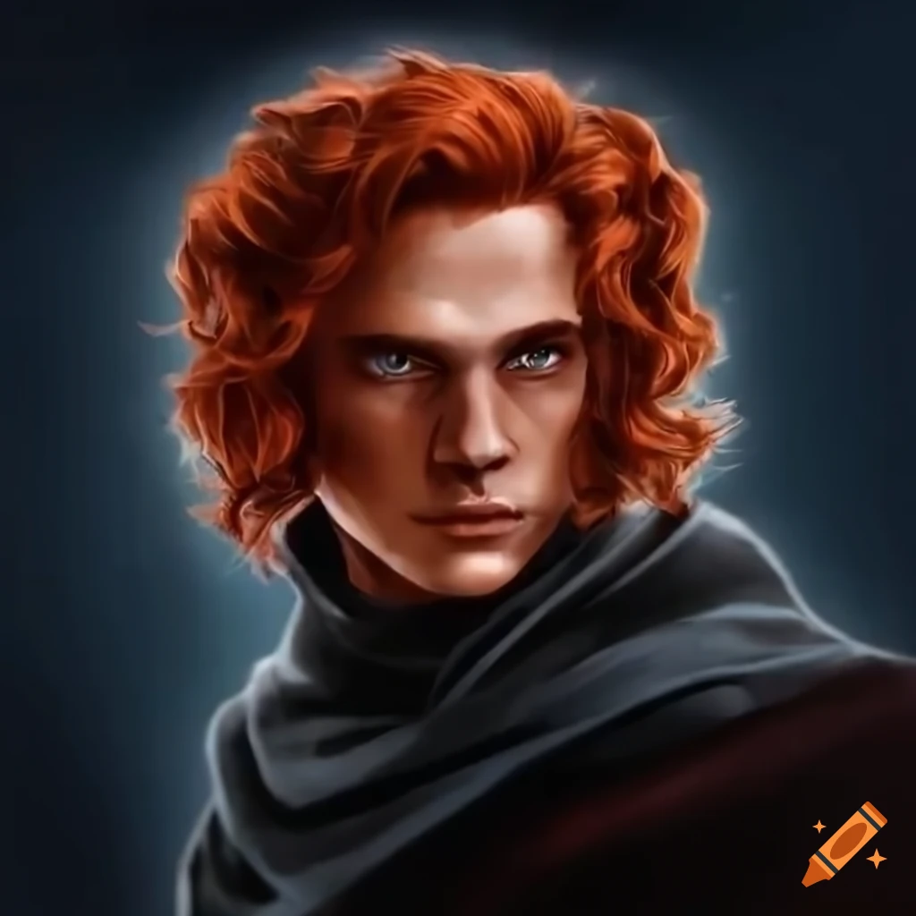 Cal kestis long curly red hair younger brother jedi elegant
