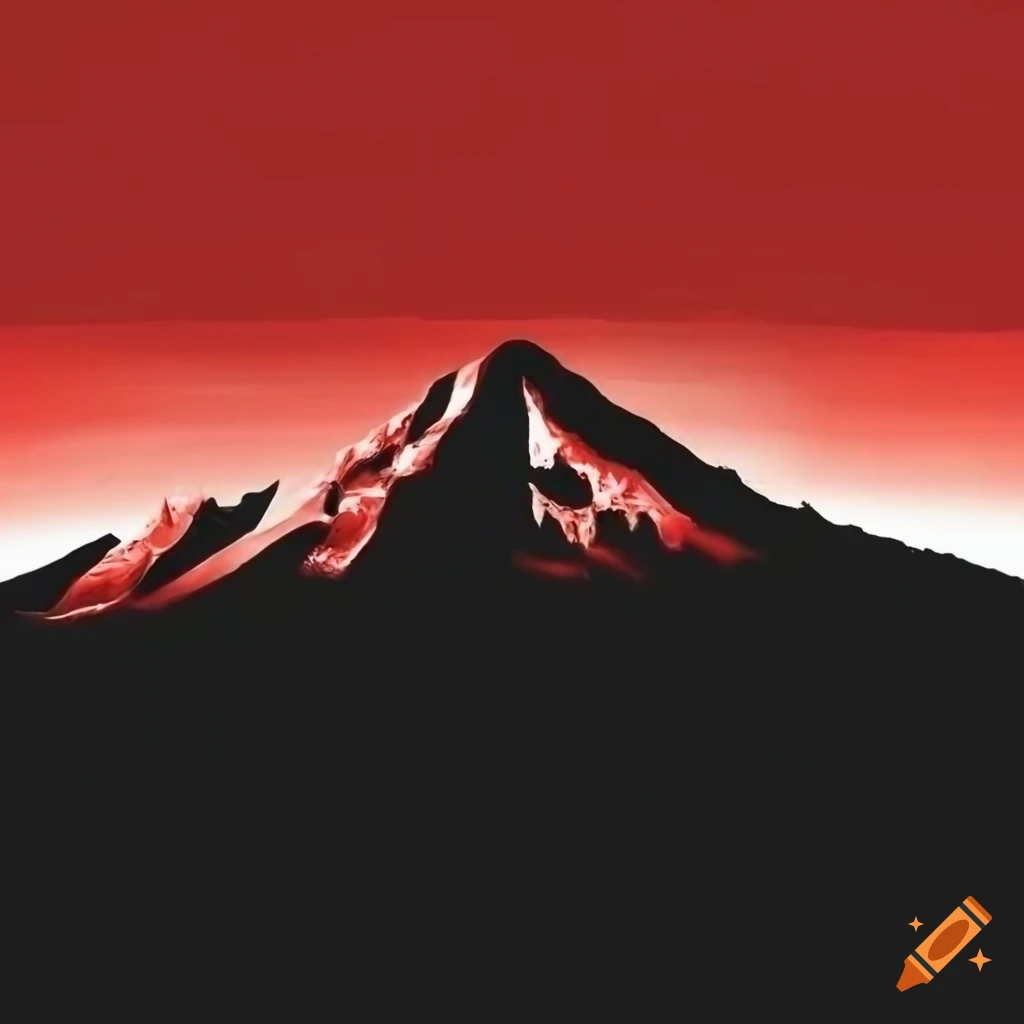 Montagnes Rouges France Montagnes rouge sur fond noir