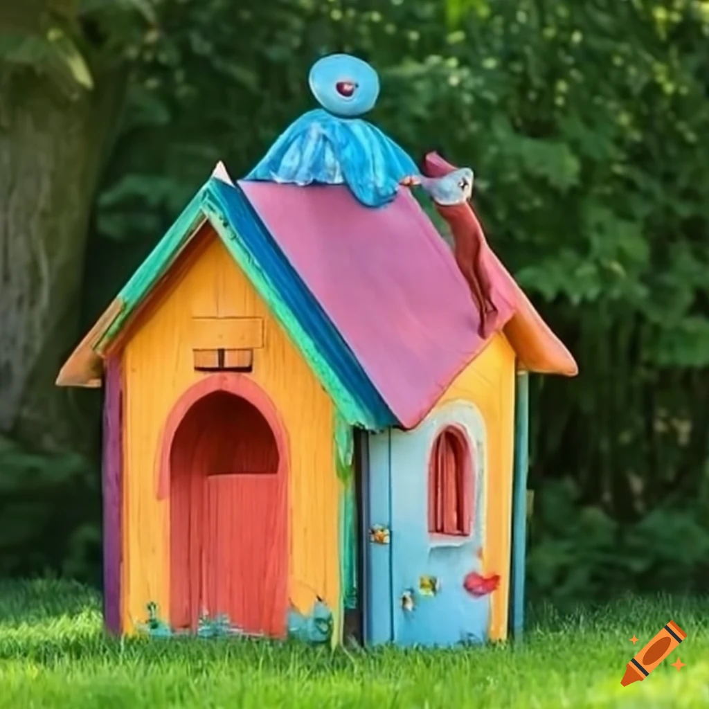 A whimsical doghouse