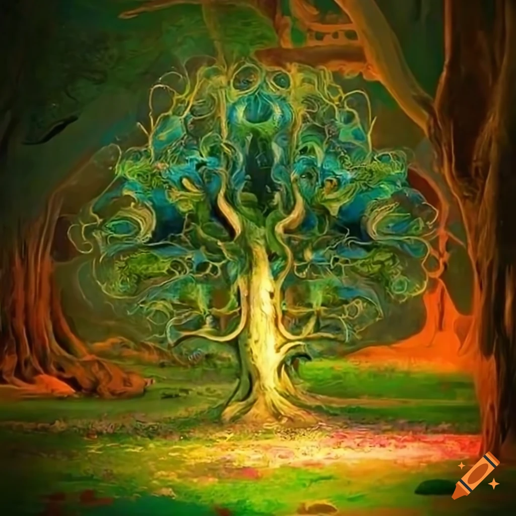 Tree spirit in a garden