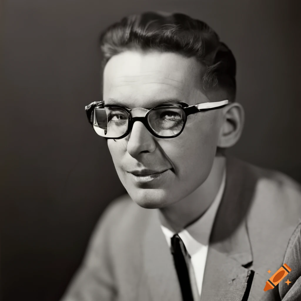 1950s photo of man with glasses
