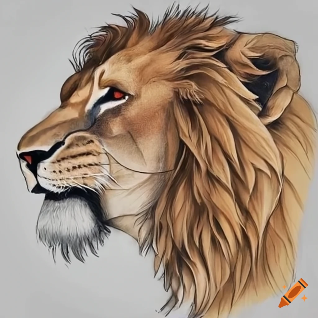 first time ever drawing lion by purple-mike-elf on DeviantArt