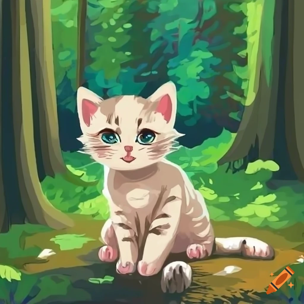 Kitten Cute Cat Face Anime Style - Cat - Sticker | TeePublic-demhanvico.com.vn