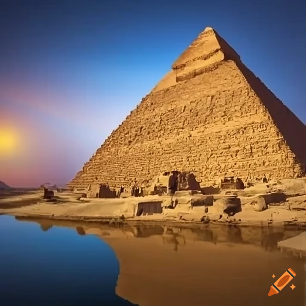 how to draw a egyptian pyramid