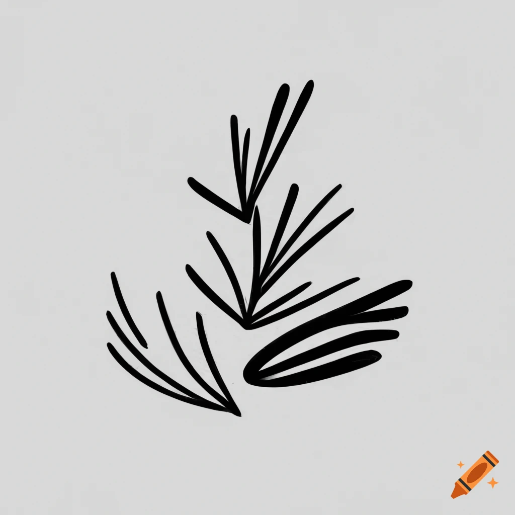 Abstract hand drawn creative wildflower design, side profile, simple ...