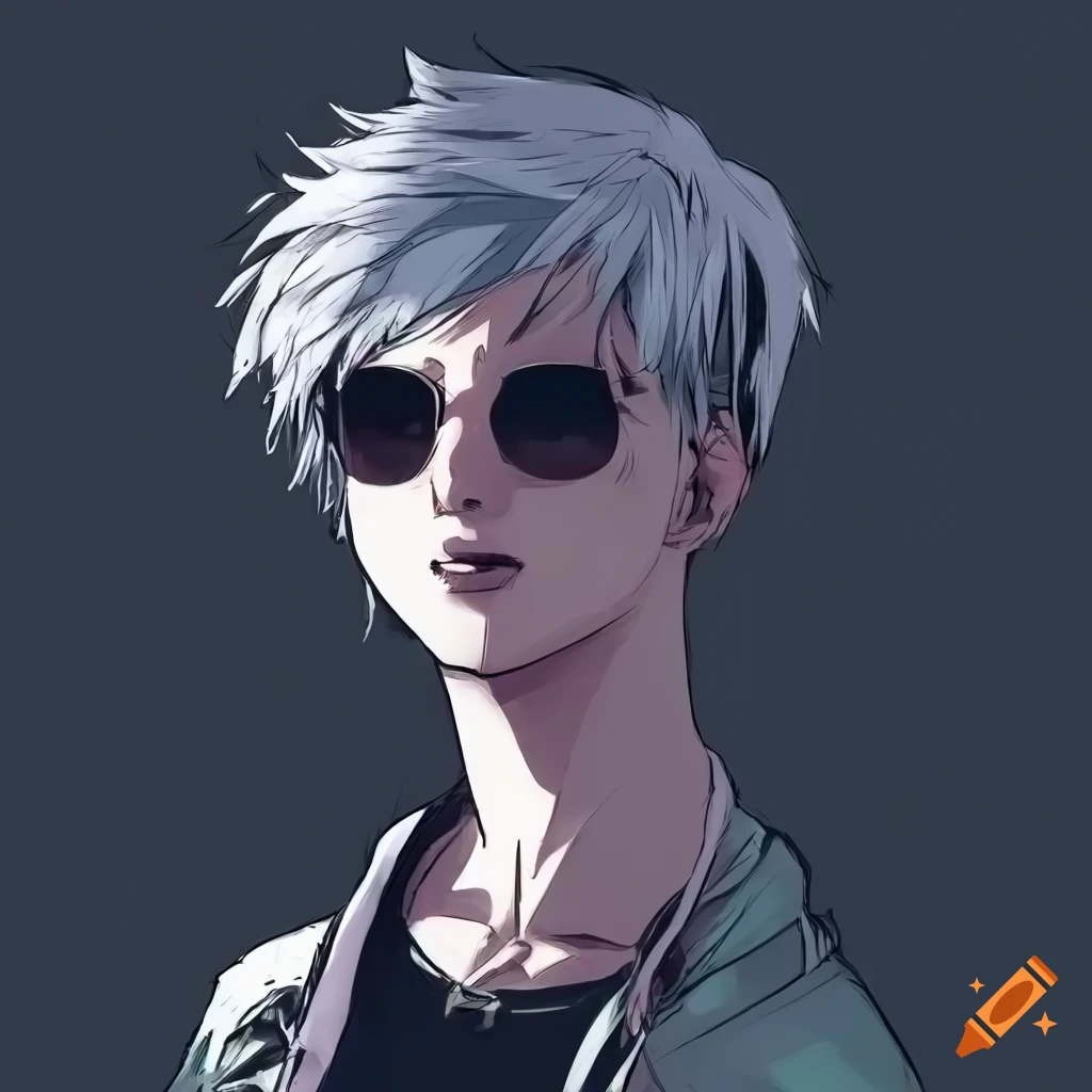 Cool guy with undercut hair cut black in manga concept on Craiyon