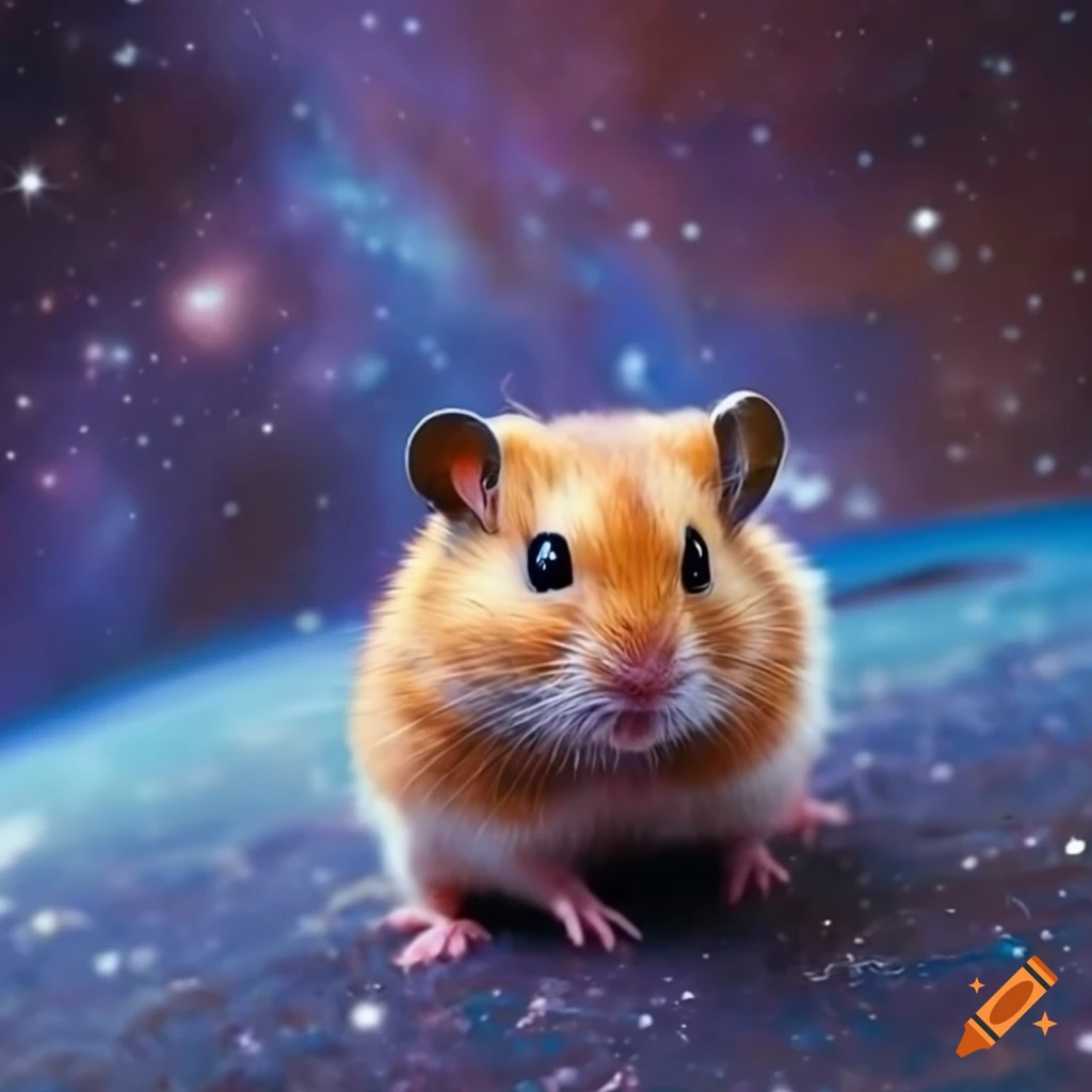 Hamster In Space Hamster in space on Craiyon