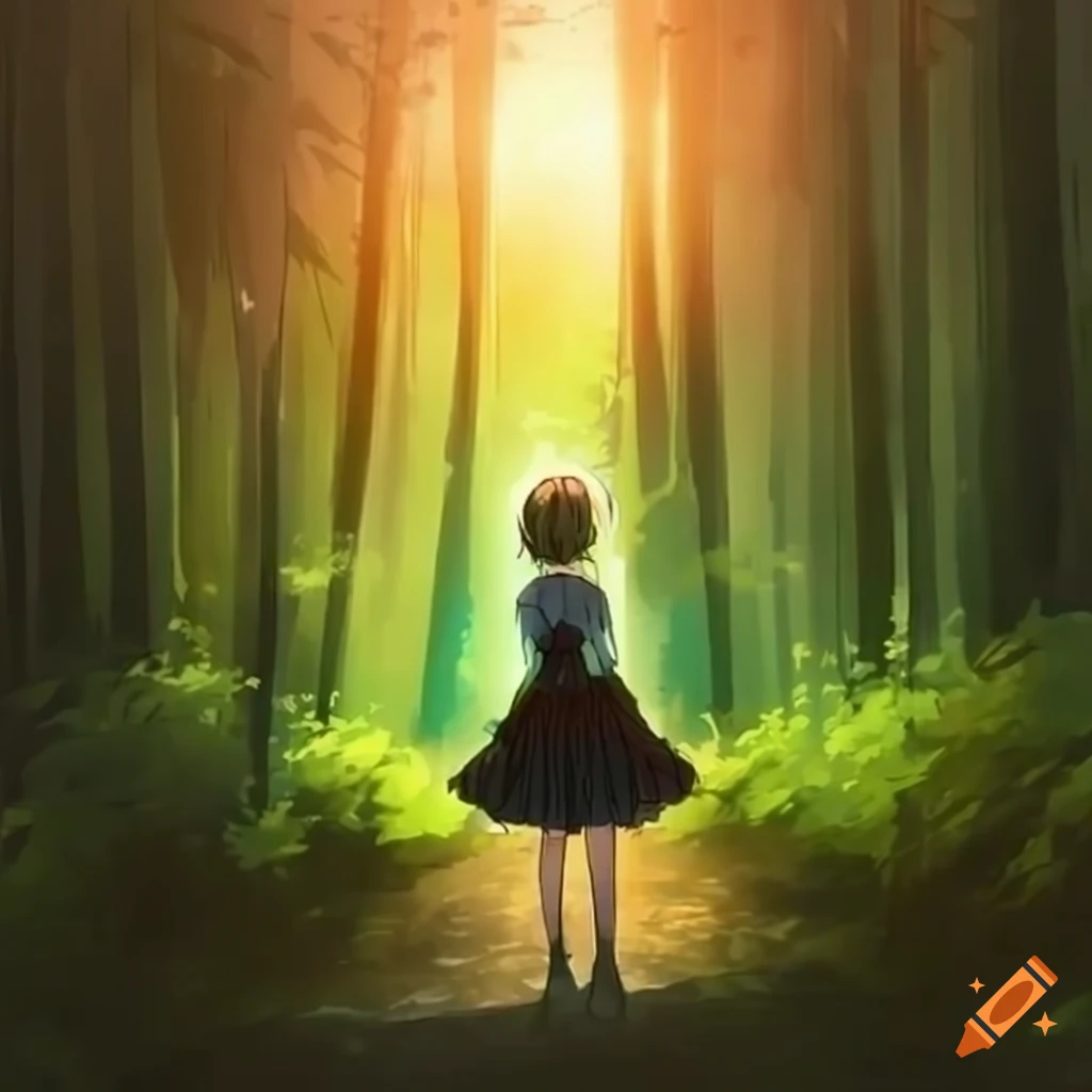 Premium Photo | Daytime forest with light beamsillustration for an anime  setting