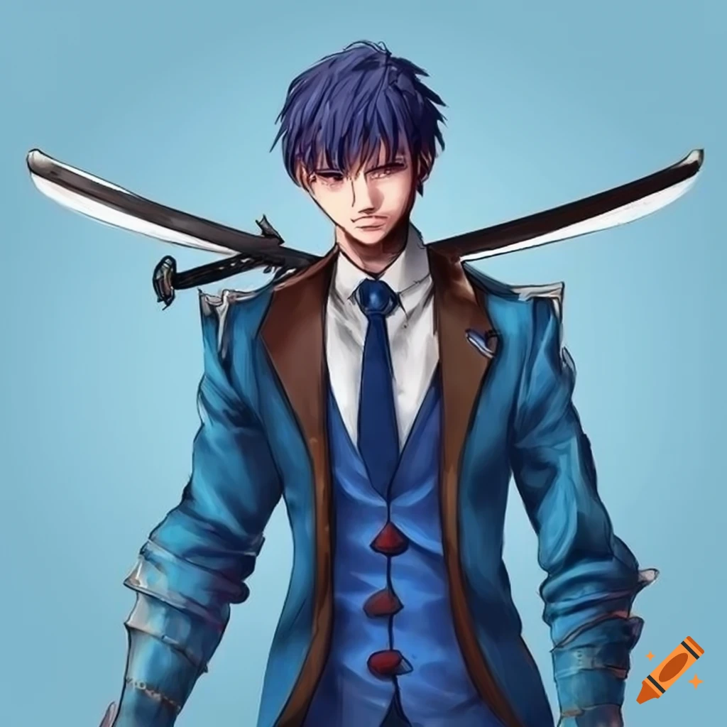 anime male swordsman