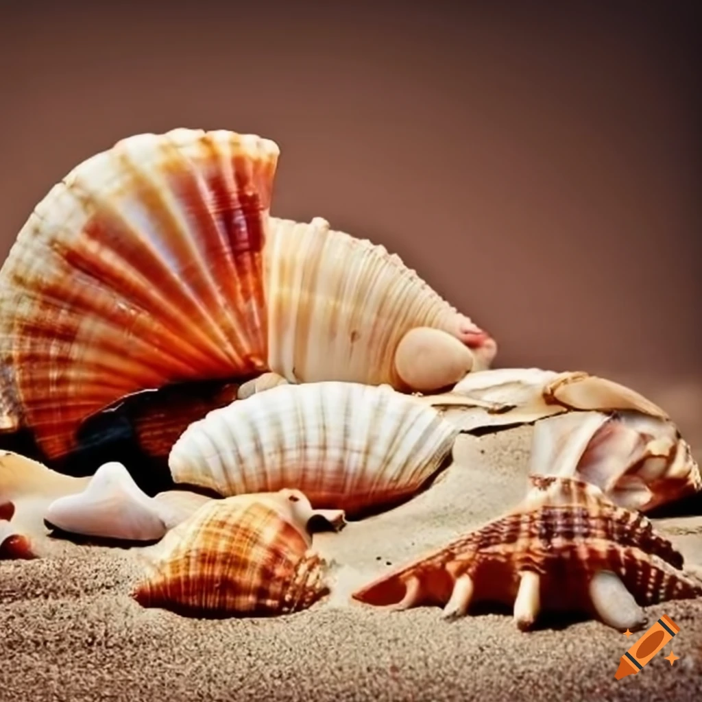 Vintage beach seashells