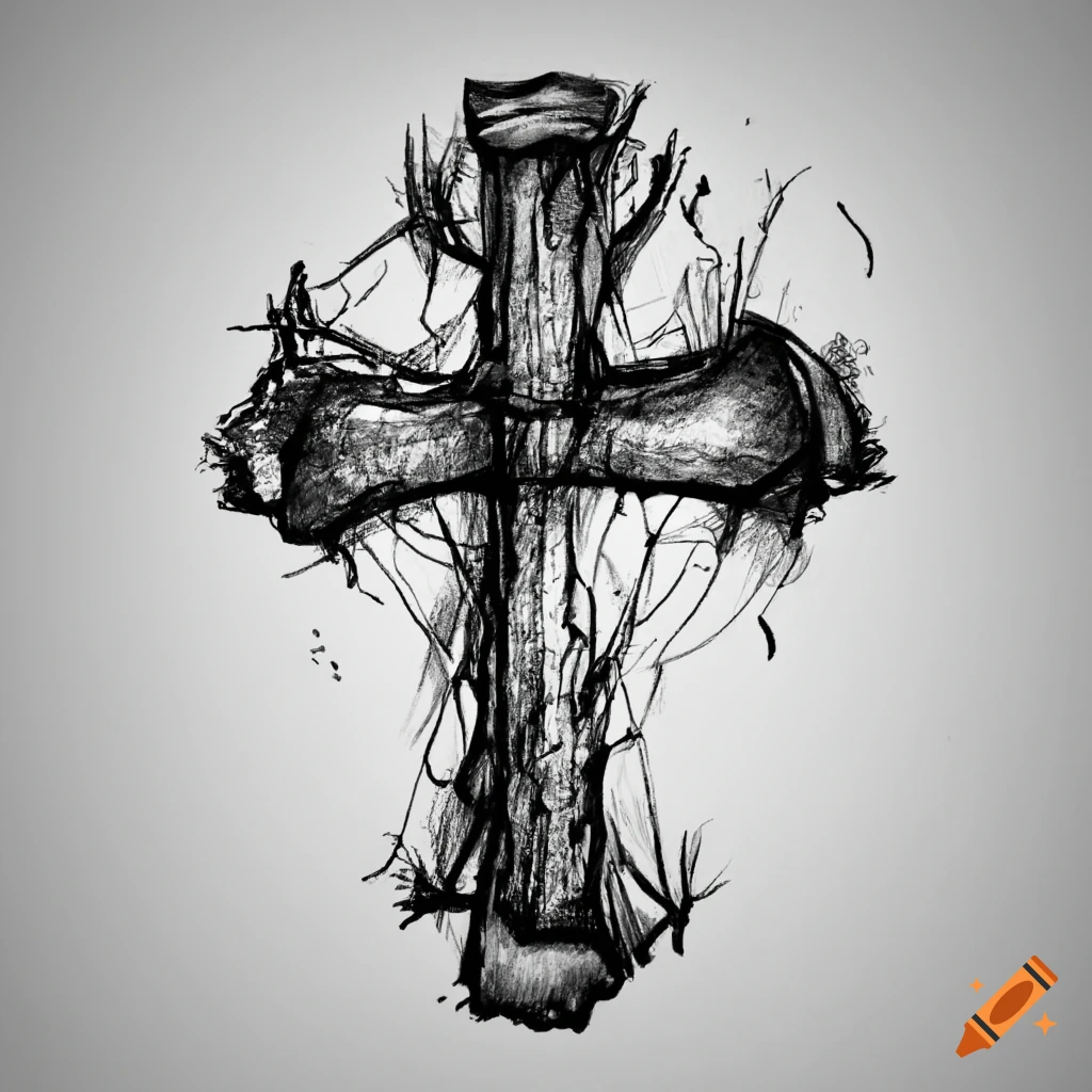 Crucifix sketch, Cross Jesus Illustration transparent background PNG  clipart | HiClipart