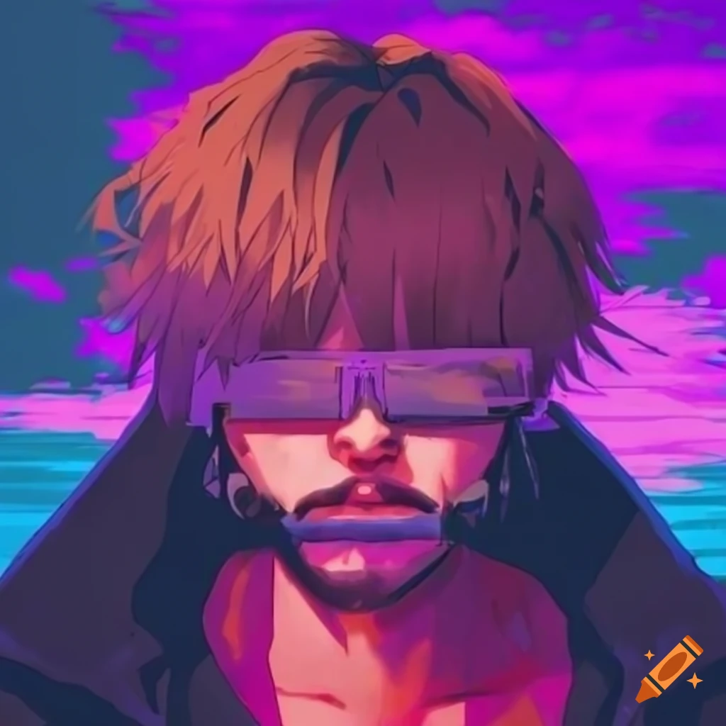 Retrowave Style Illustration Anime Personage 3d Stock Vector (Royalty Free)  2099088061 | Shutterstock