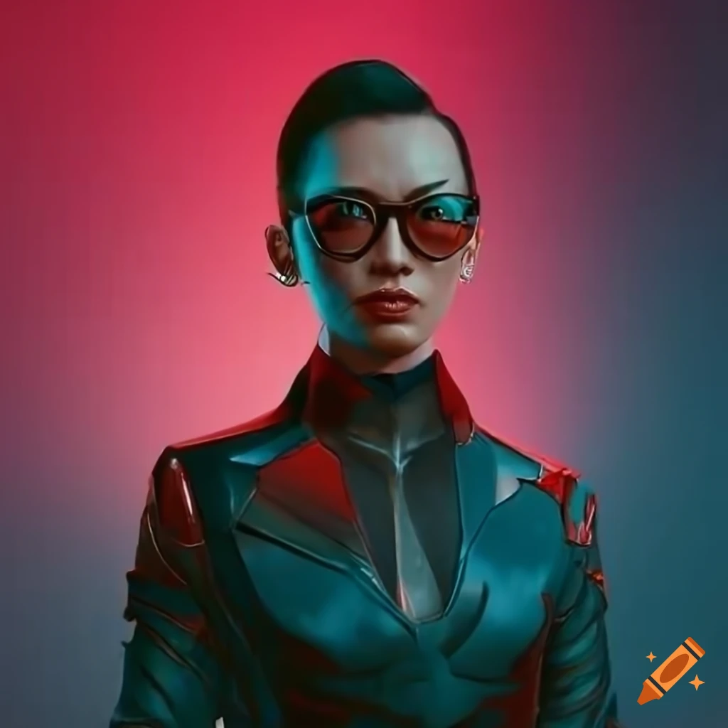 Lisa su with red glasses, ceo in cyberpunk 2077, corporate suit ...