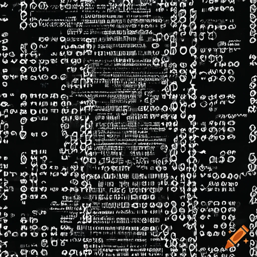 A highly technical image made up of binary showing data transfer from
