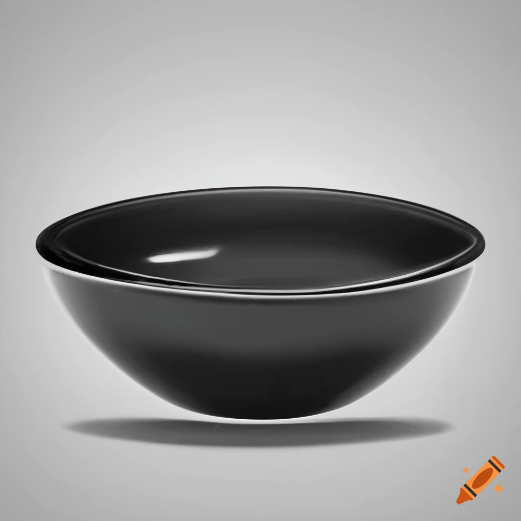 Soup bowl black and white on Craiyon
