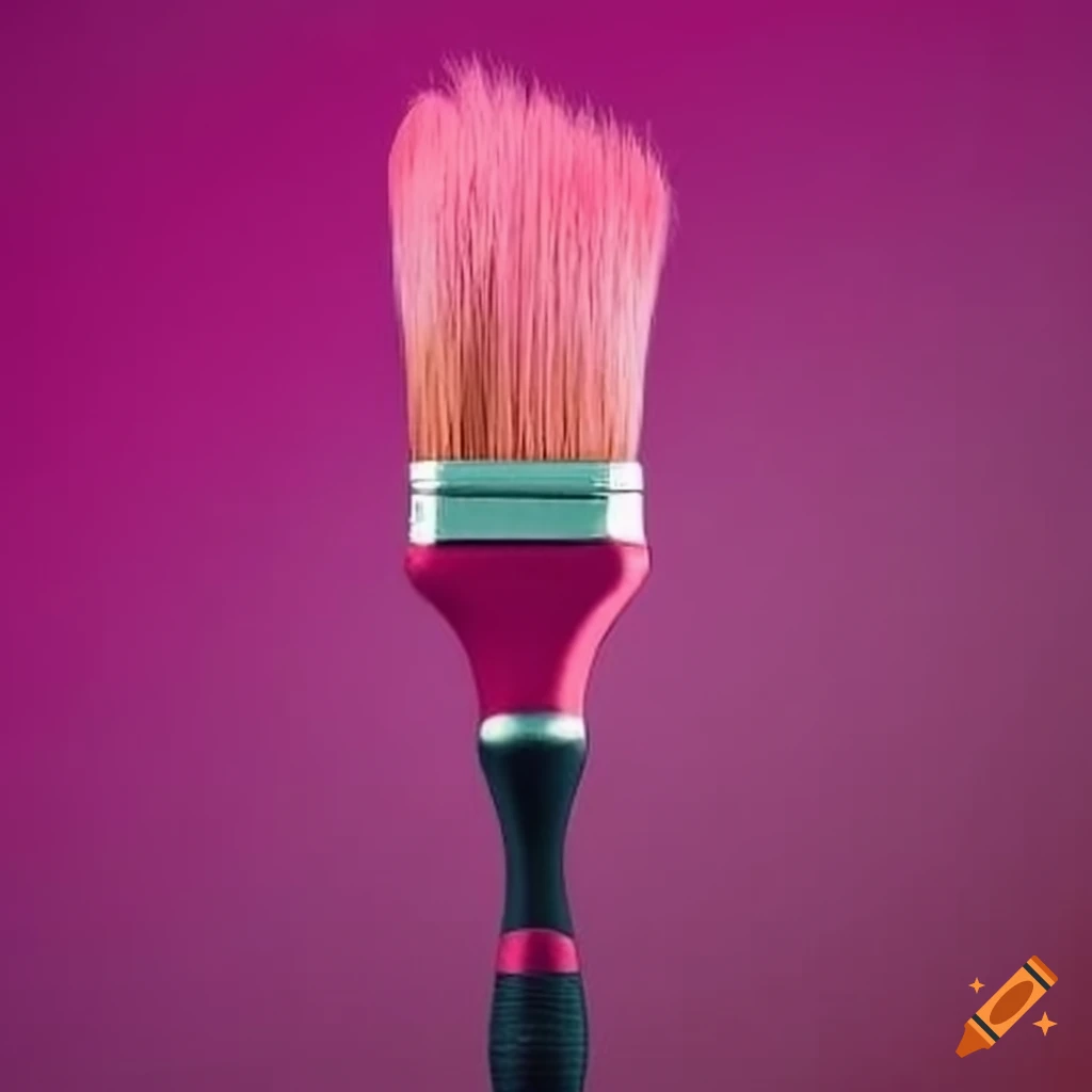 Premium AI Image  A pink paint brush with a pink paint brush that says'pink'on  it.