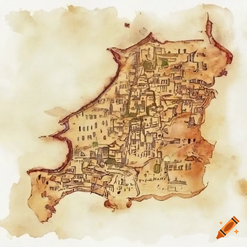 medieval port city map