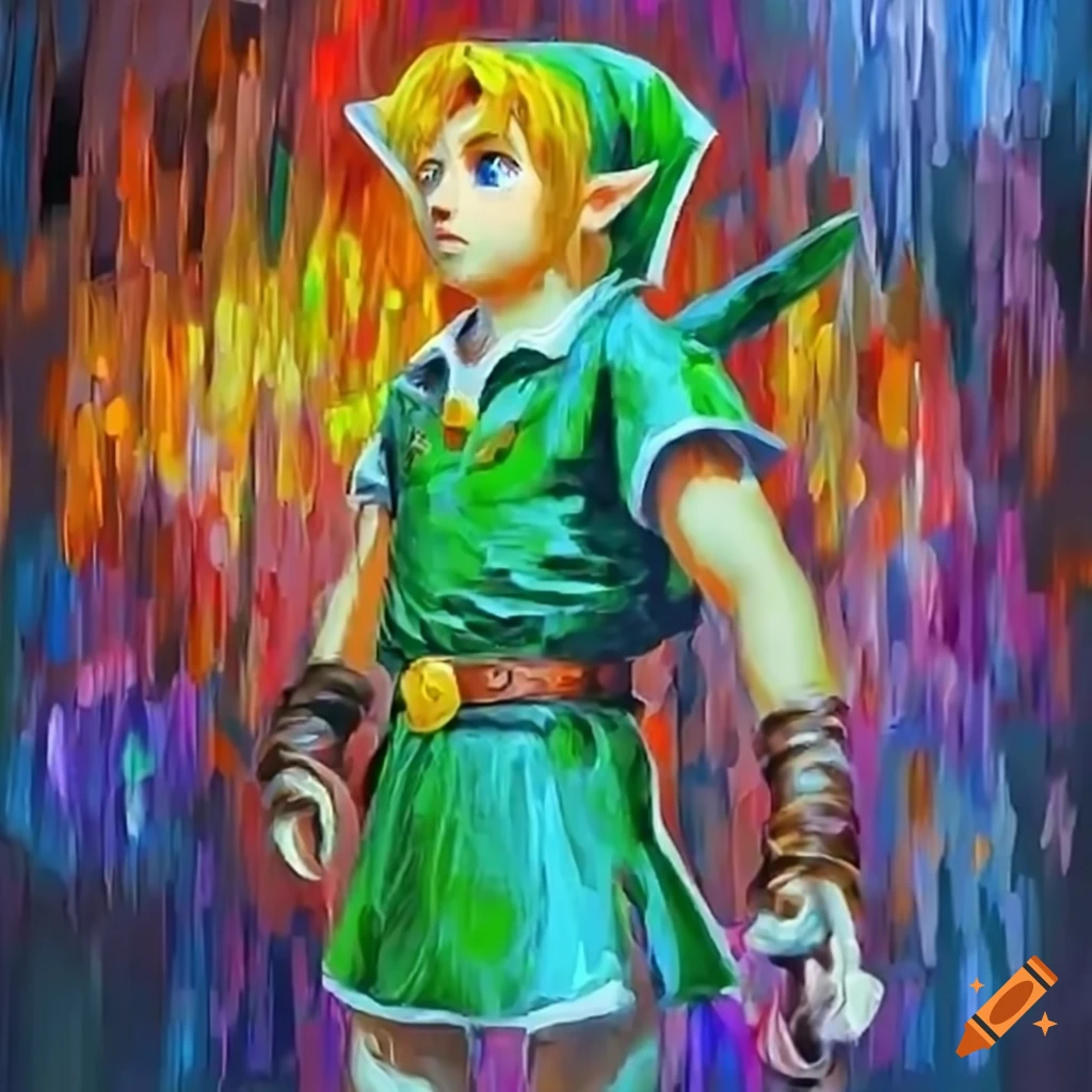 Ocarina of time title screen on Craiyon