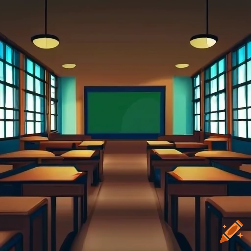 classroom cartoon empty
