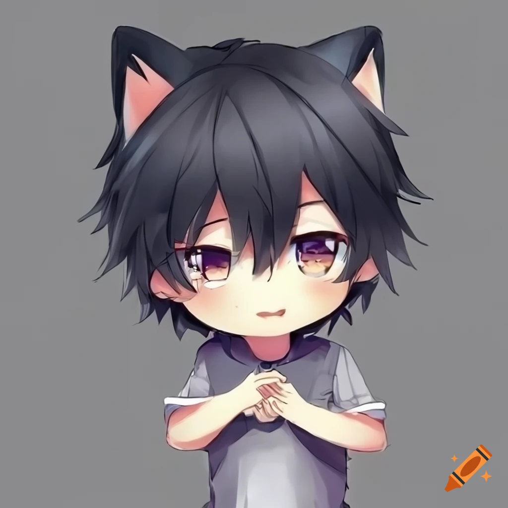 chibi anime cat boy