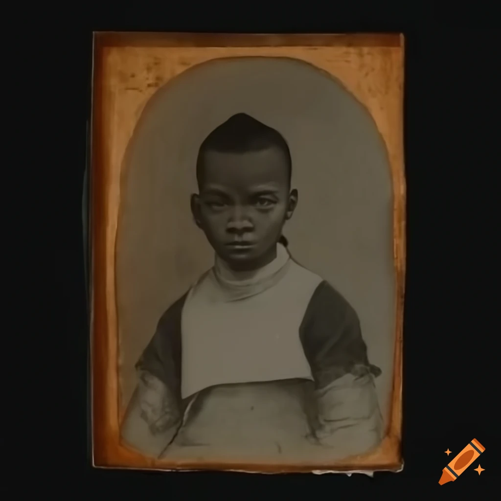 Sokka from avatar, 1850s calotype, black and white on Craiyon