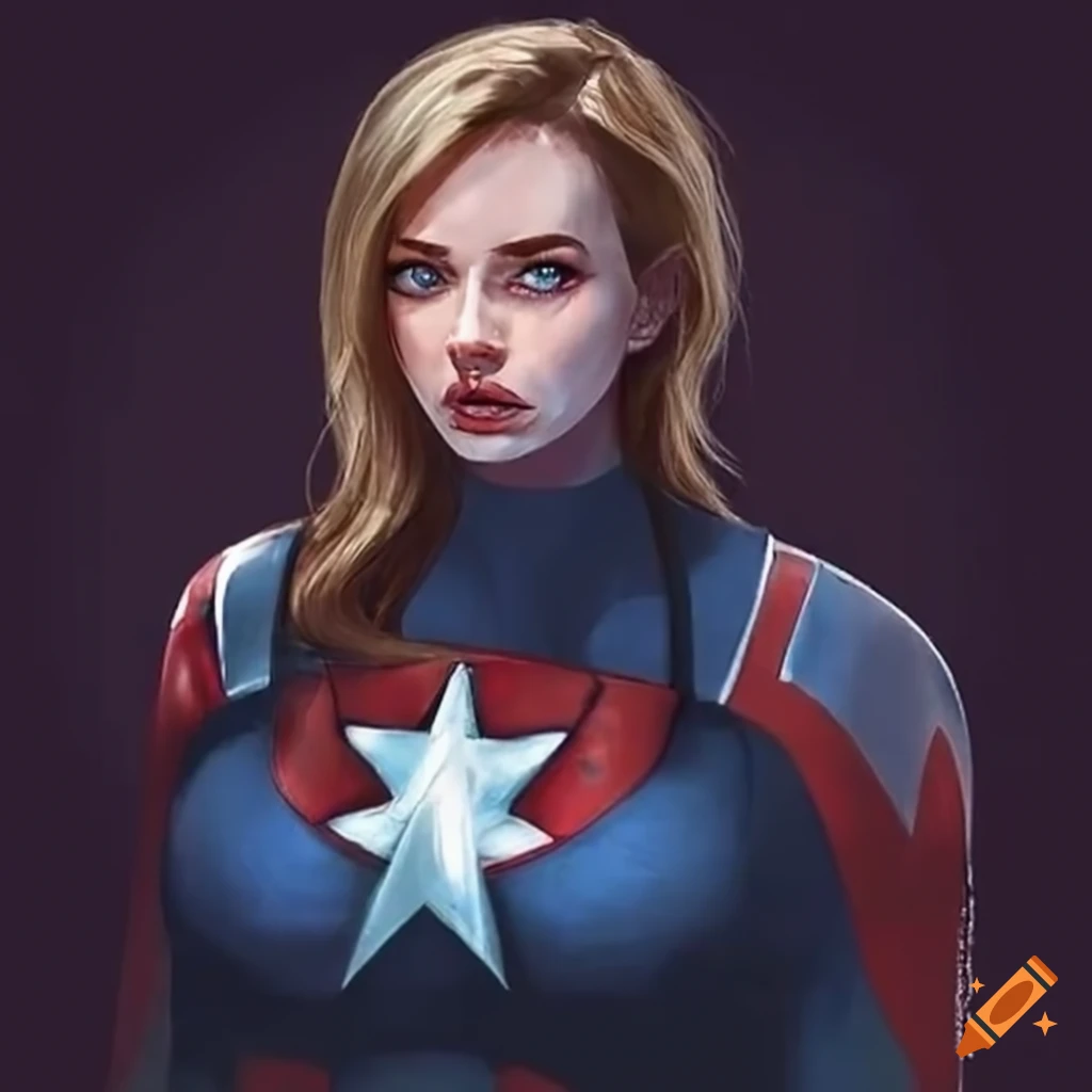 Female Version Of Captain America On Craiyon