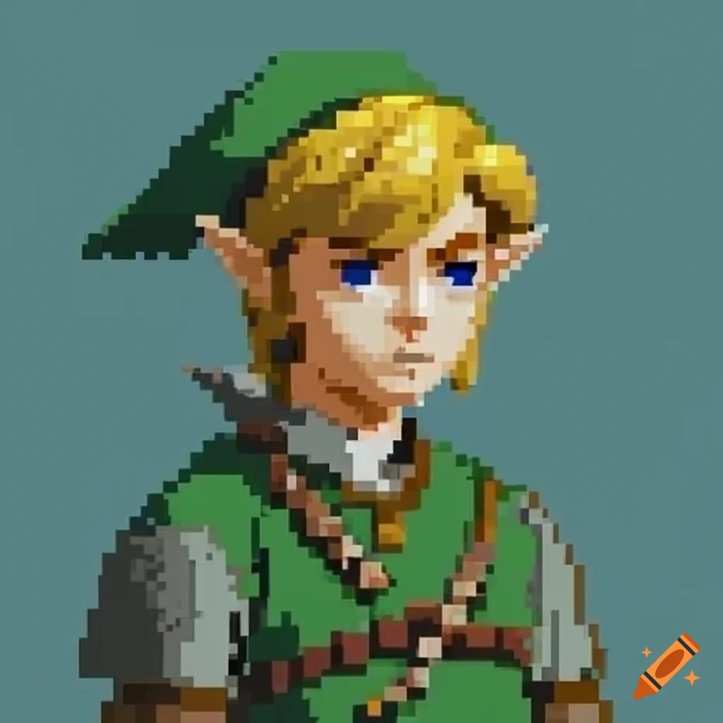 Pixel Art : How to draw Link (The Legend of Zelda) 