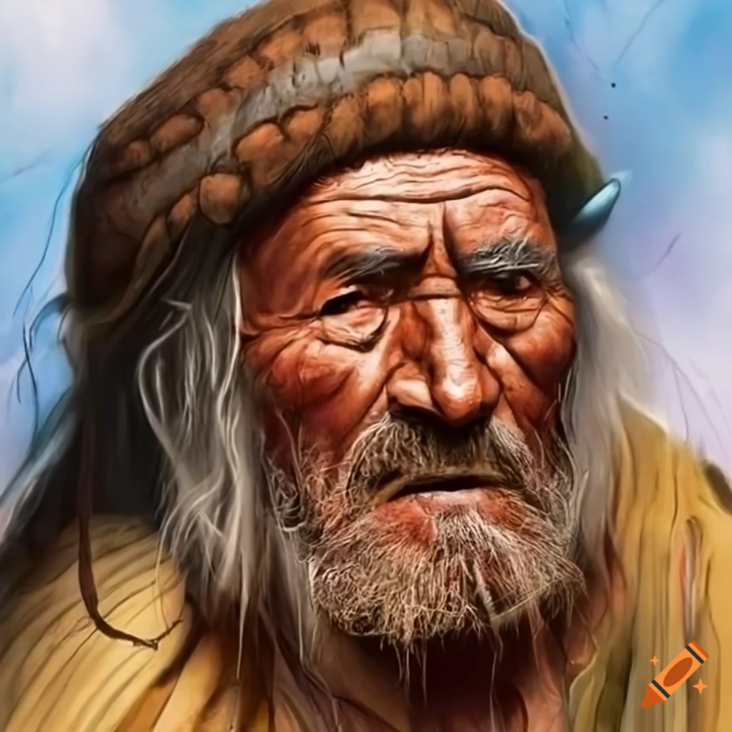 Inca old man on Craiyon