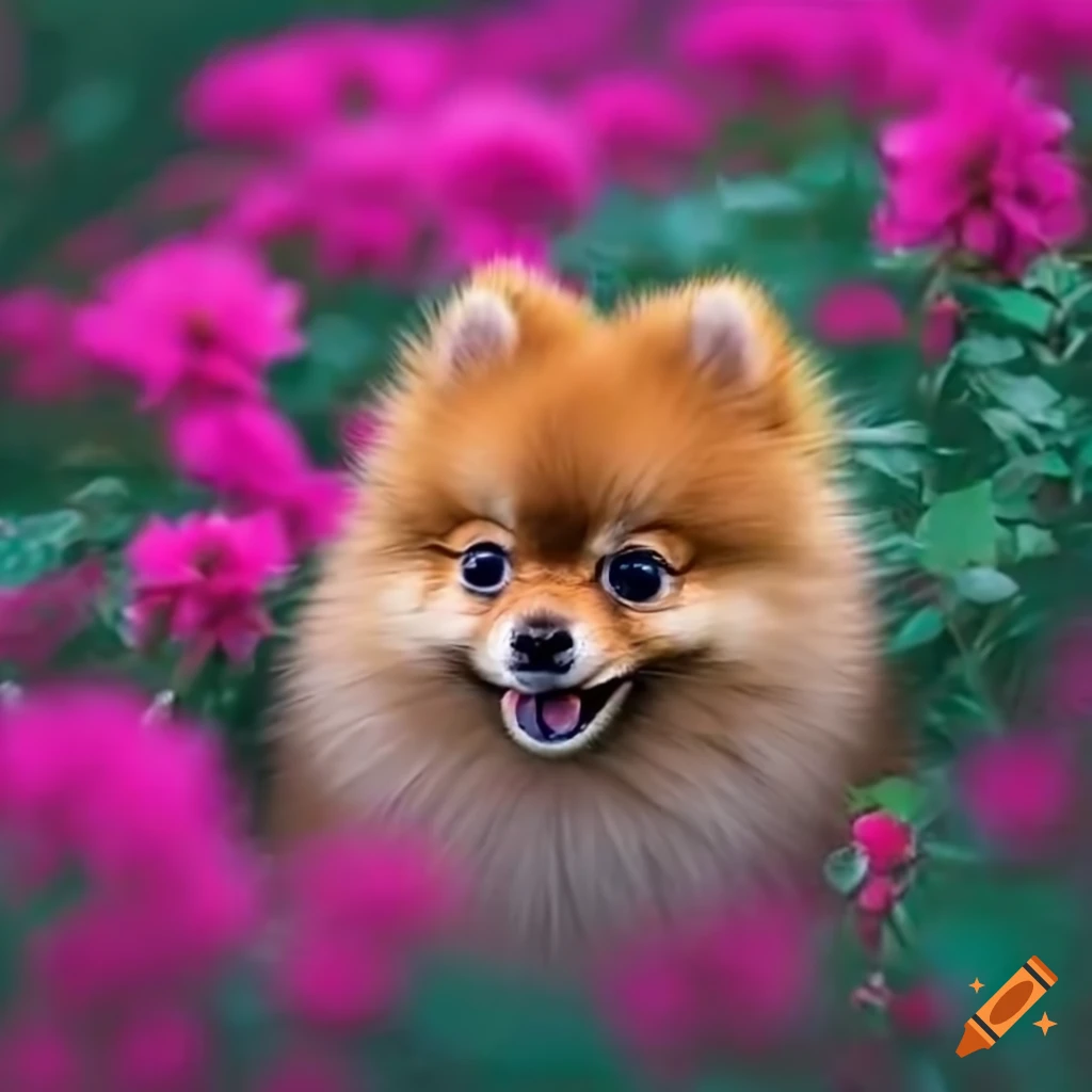 E-book cover featuring an adorable lulu da pomerânia dog on Craiyon