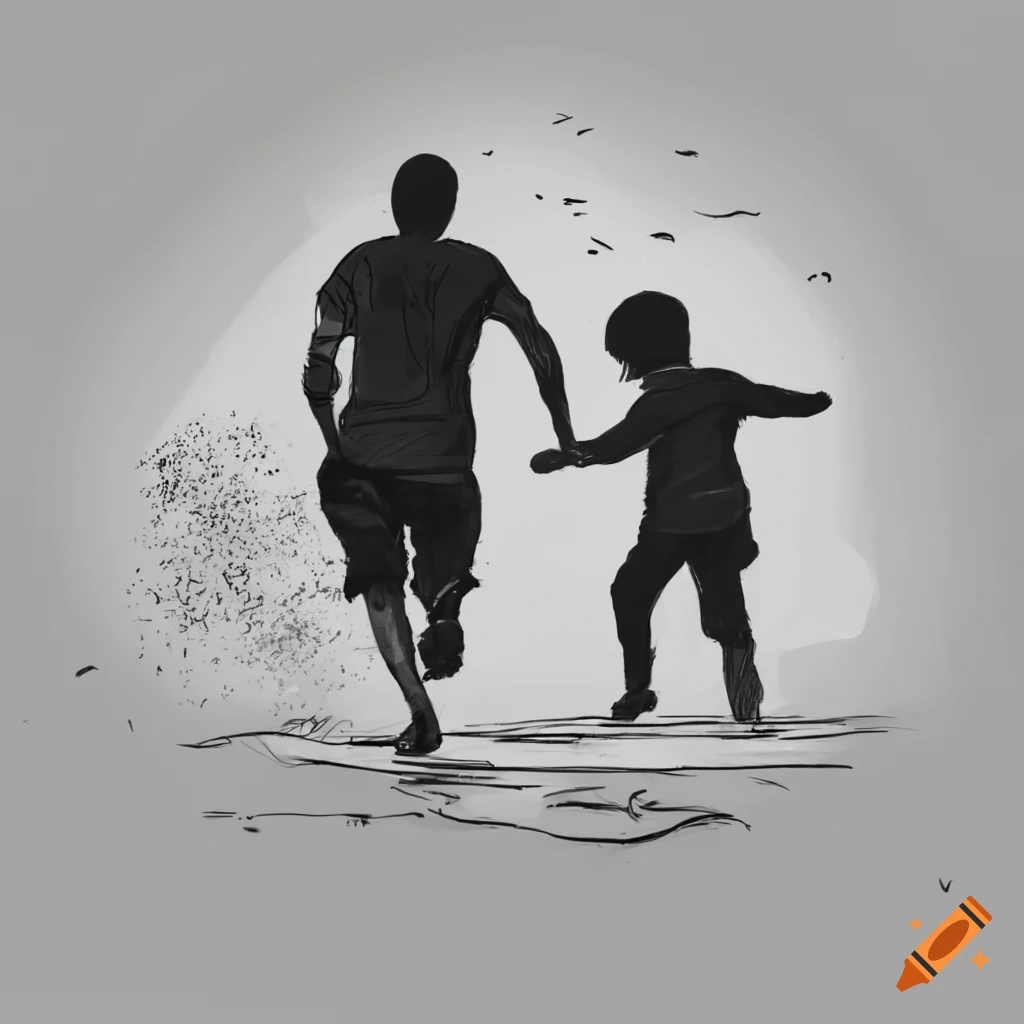 Father and son one line drawing. Dad holding a child with happy and family  theme. Minimalist design vector illustration Stock Vector Image & Art -  Alamy