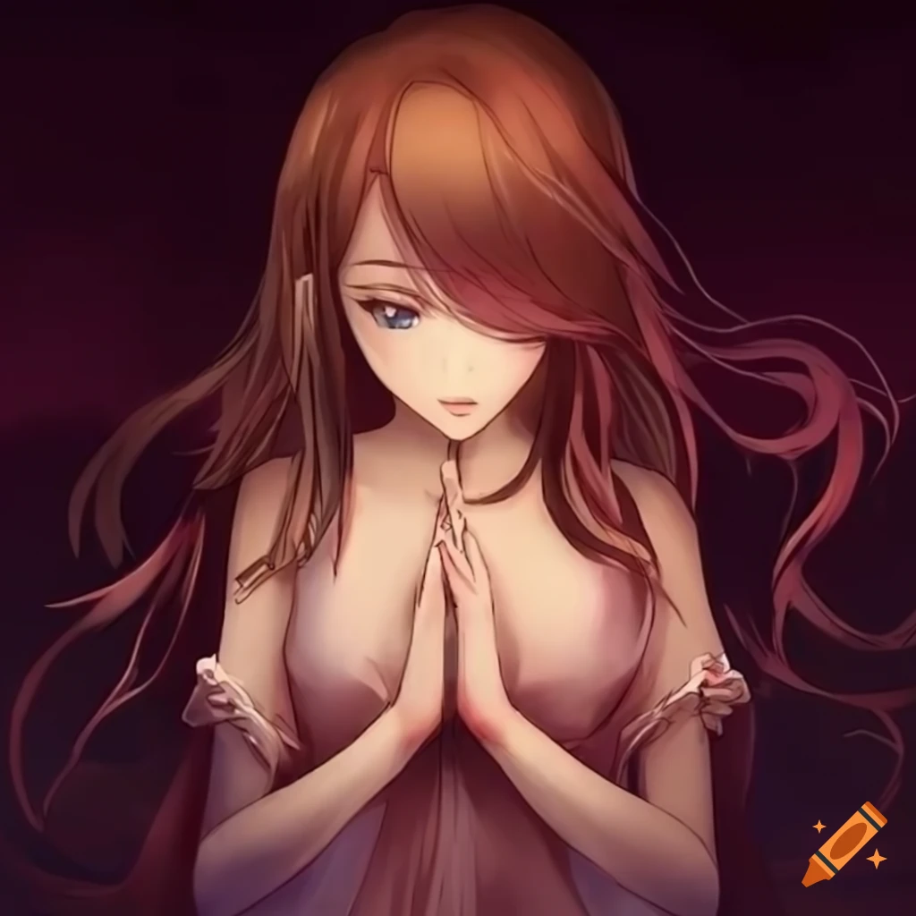Girl anime prayer-, HD wallpaper | Peakpx