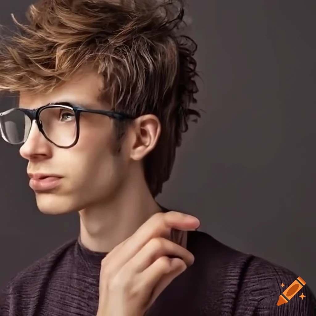 Hairstyles Men - Another #classy #hairstyle for #men with medium length  curly hair in a combination with leather jacket and see through glasses 😁  | Facebook