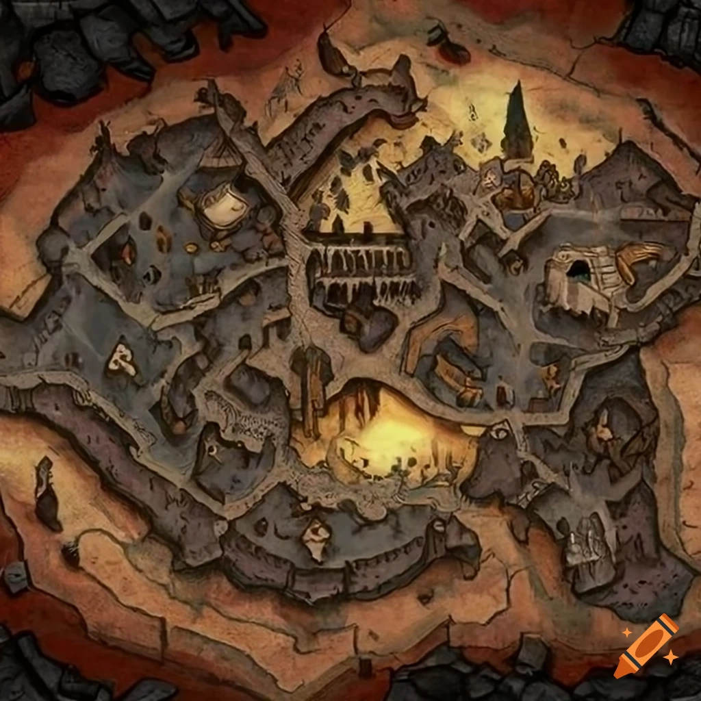 D&d map. demon city