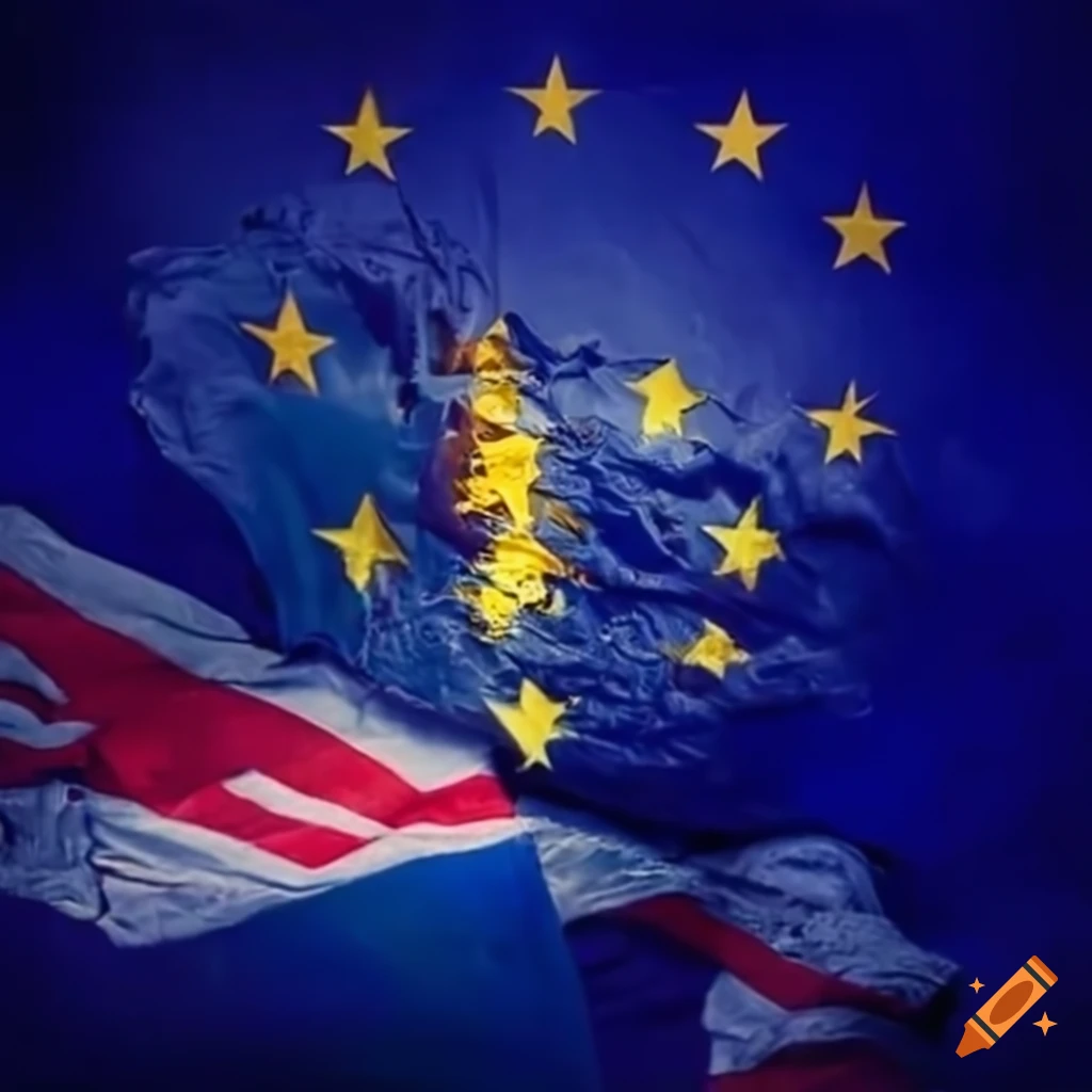 Gibraltar and UK flags. Brexit 3D Waving flag design. Gibraltar UK flag,  pictures, wallpaper, image. Gibraltar UK territory conflict,trade concept.  Th Stock Photo - Alamy