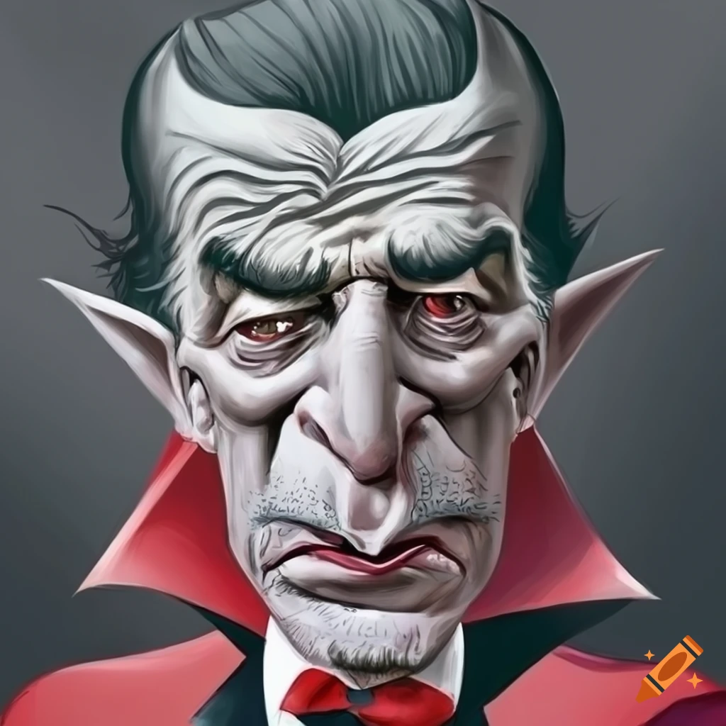 Caricature of count dracula on Craiyon