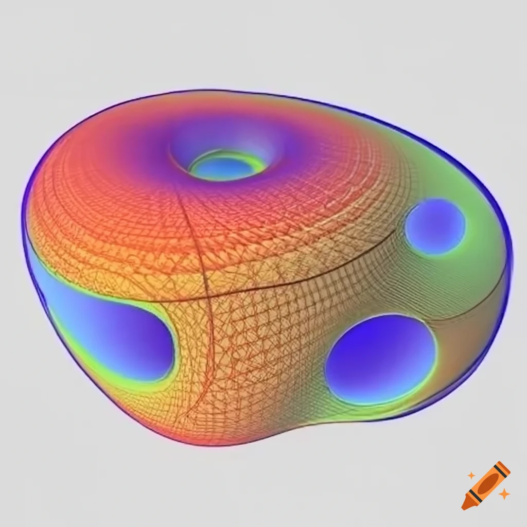 3d visualization of riemann surface mathematical concept on craiyon