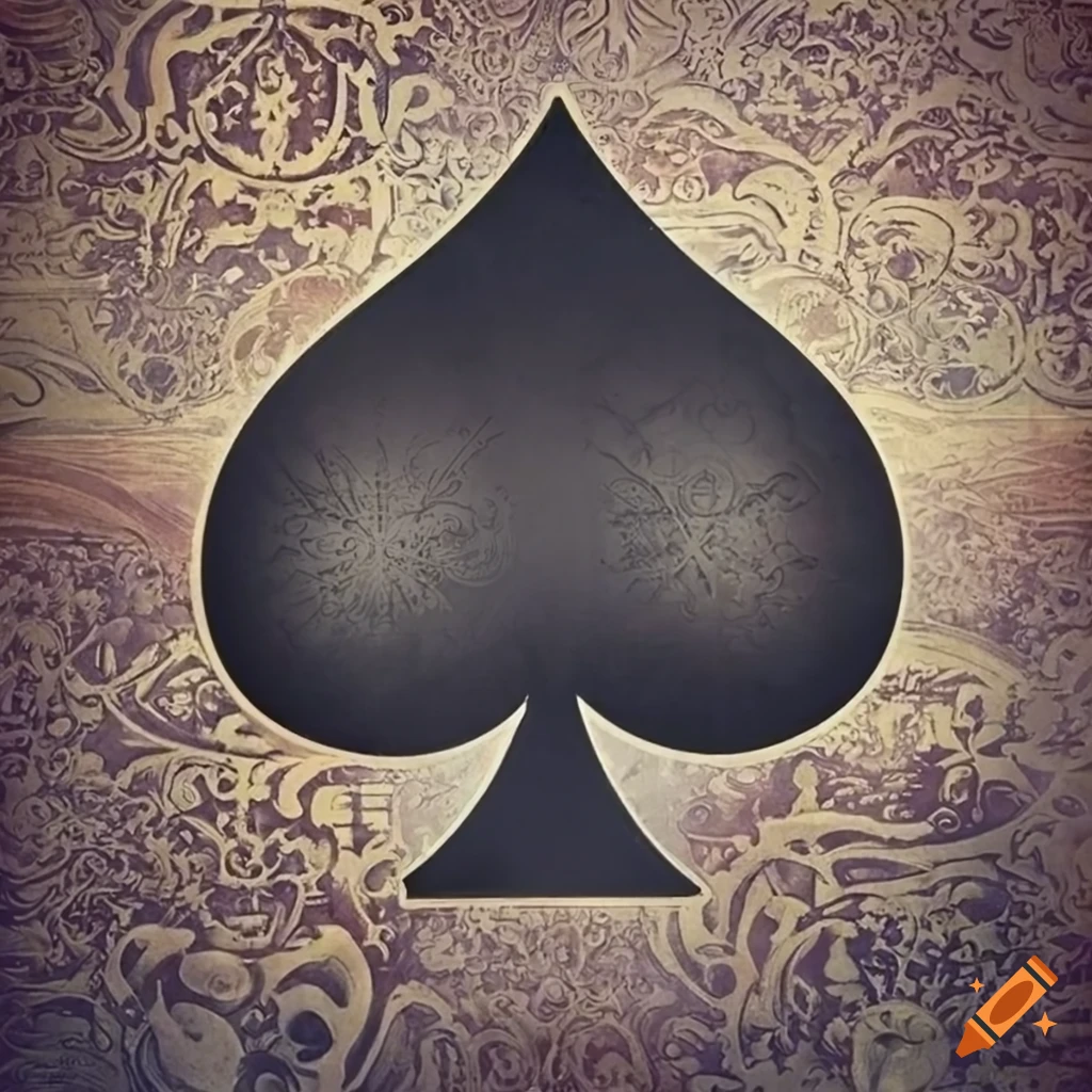 Ace of Spades. Playing Card Vintage Style. Casino and Poker. Modern Art and  Antique Background Stock Illustration - Illustration of symbol, poker:  270585491