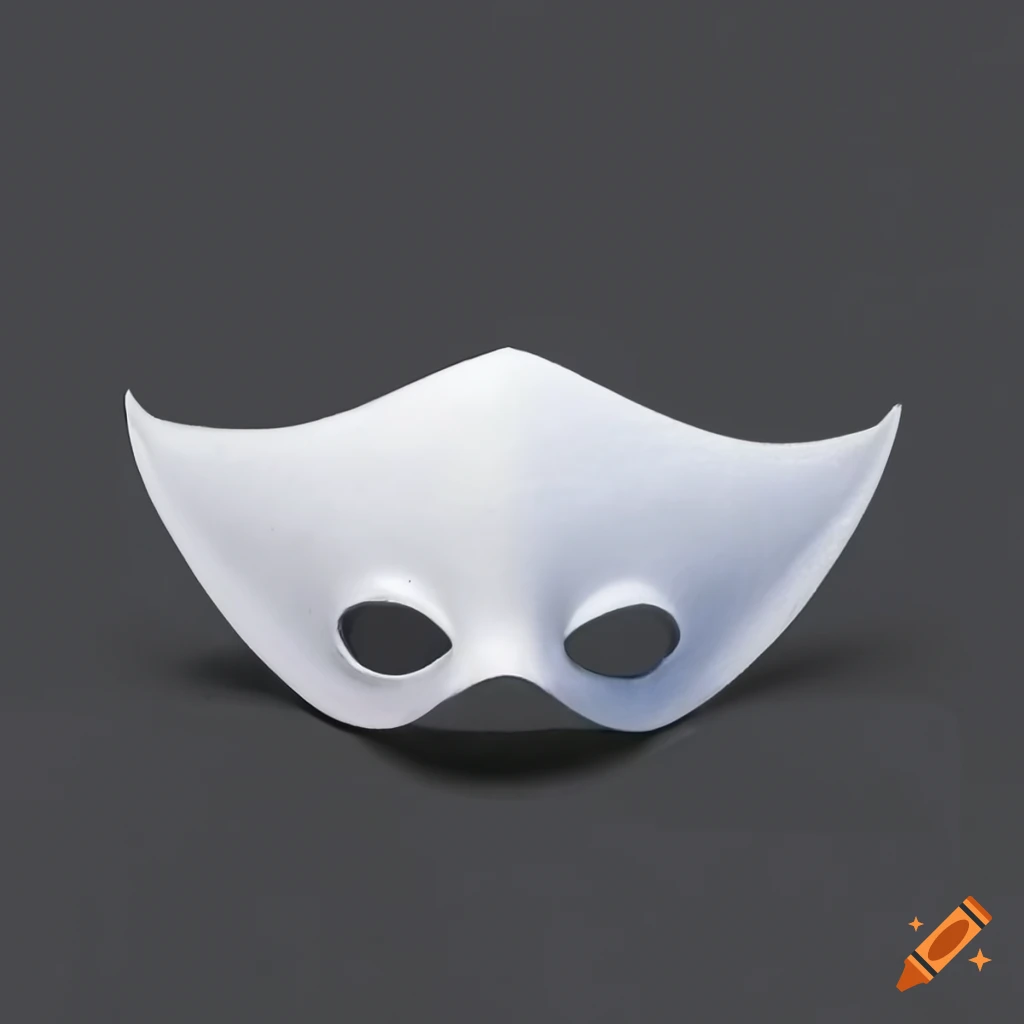 Plain white bird mask