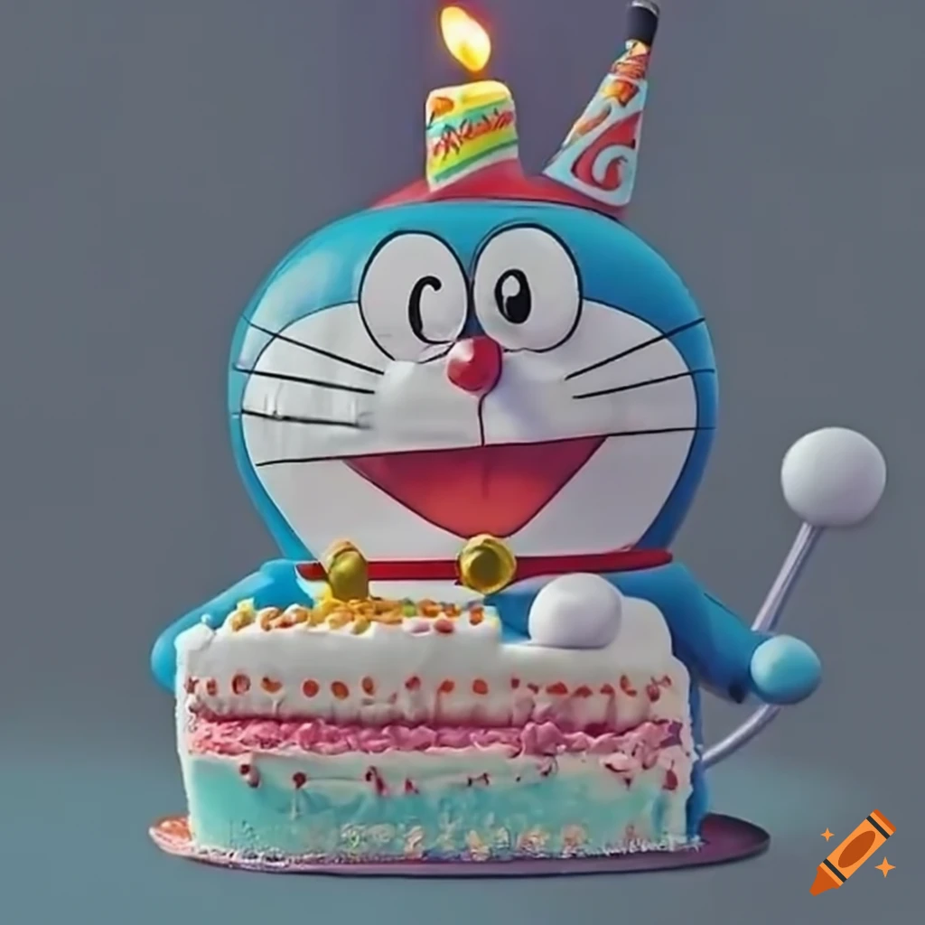 Creamy Doraemon Cake - MyFlowerTree