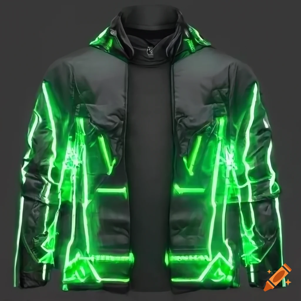 Sold at Auction: Roku Studio Tear Drip Bubble Jacket Neon Green XX
