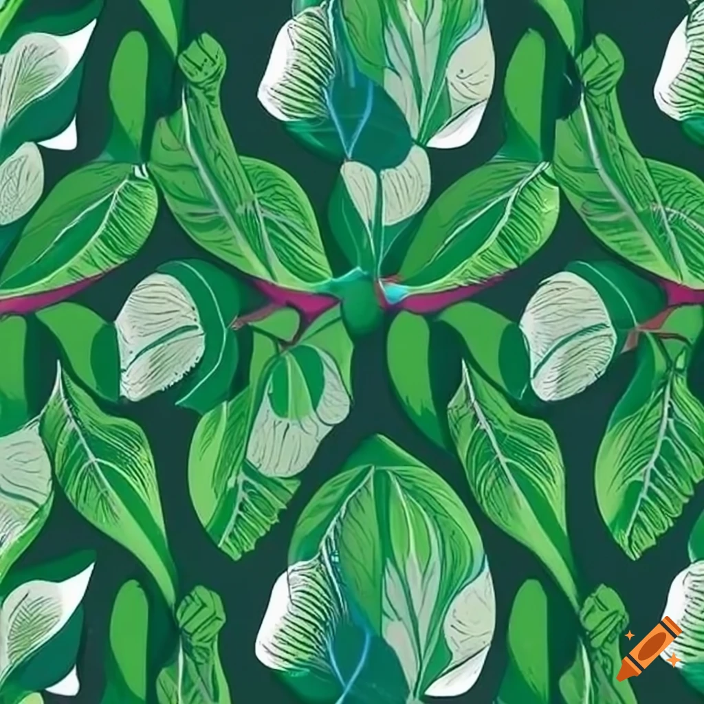 A repeating plant pattern