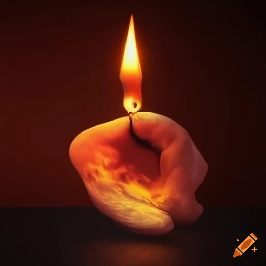 A magical, surreal fantasy candle on Craiyon
