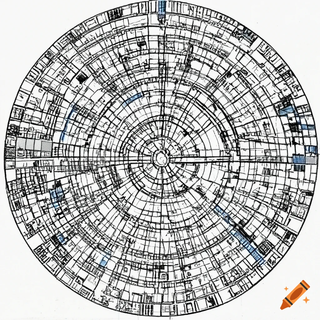 Circular city detailed layout design