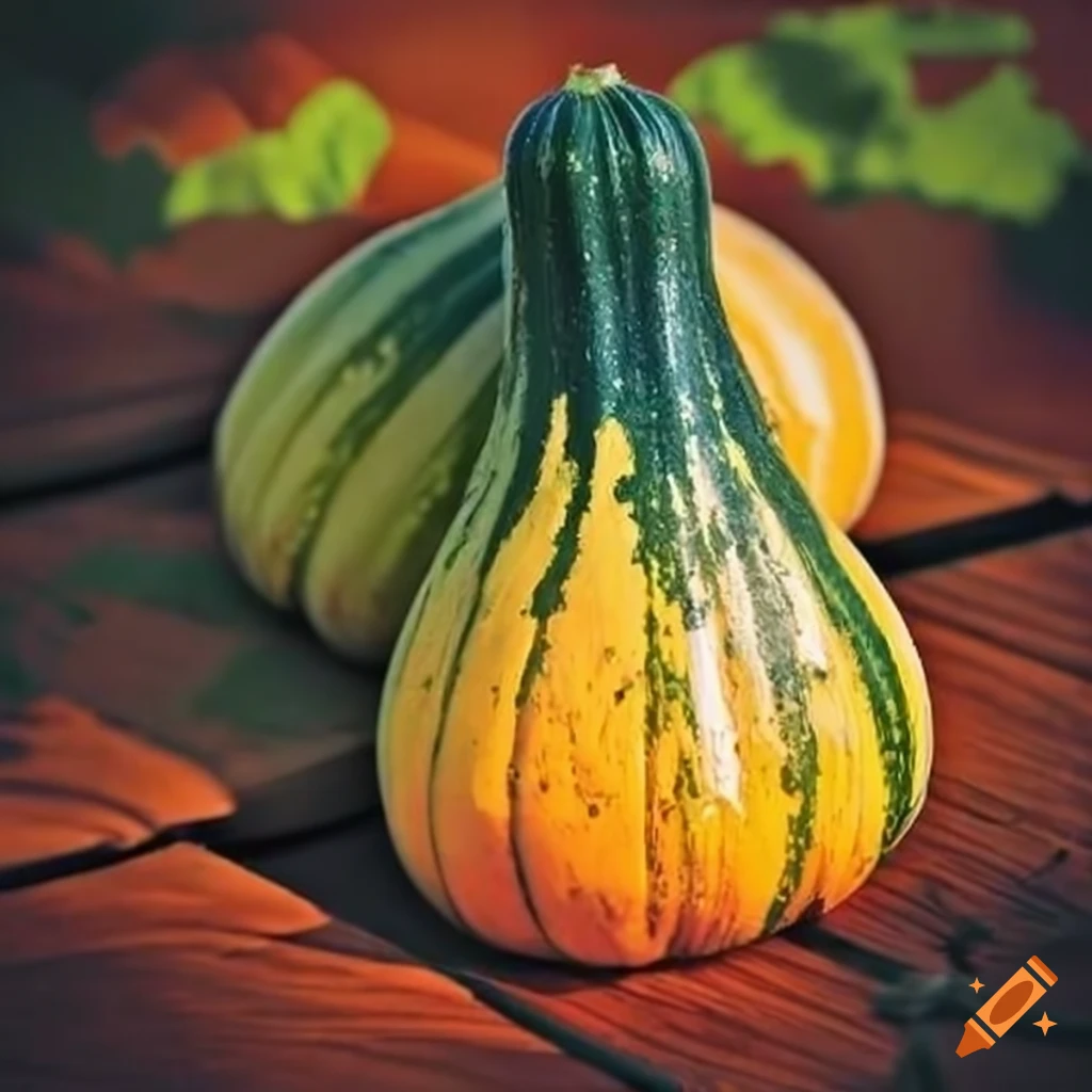 Summer squashes on the vine