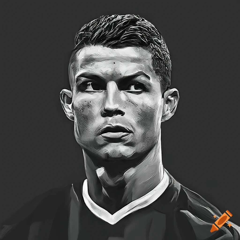 HZ Graphics Cristiano Ronaldo Black White Effect Dominican Republic | Ubuy