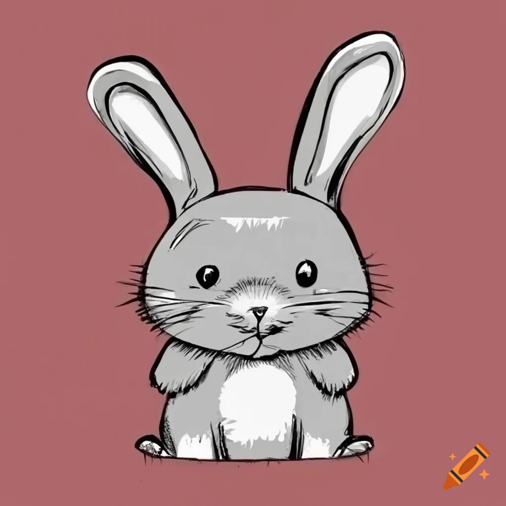Rabbit, Rabbit Drawing, Easy Rabbit Drawing, Cute Rabbit Drawing PNG  Transparent Clipart Image and PSD File for Free Download