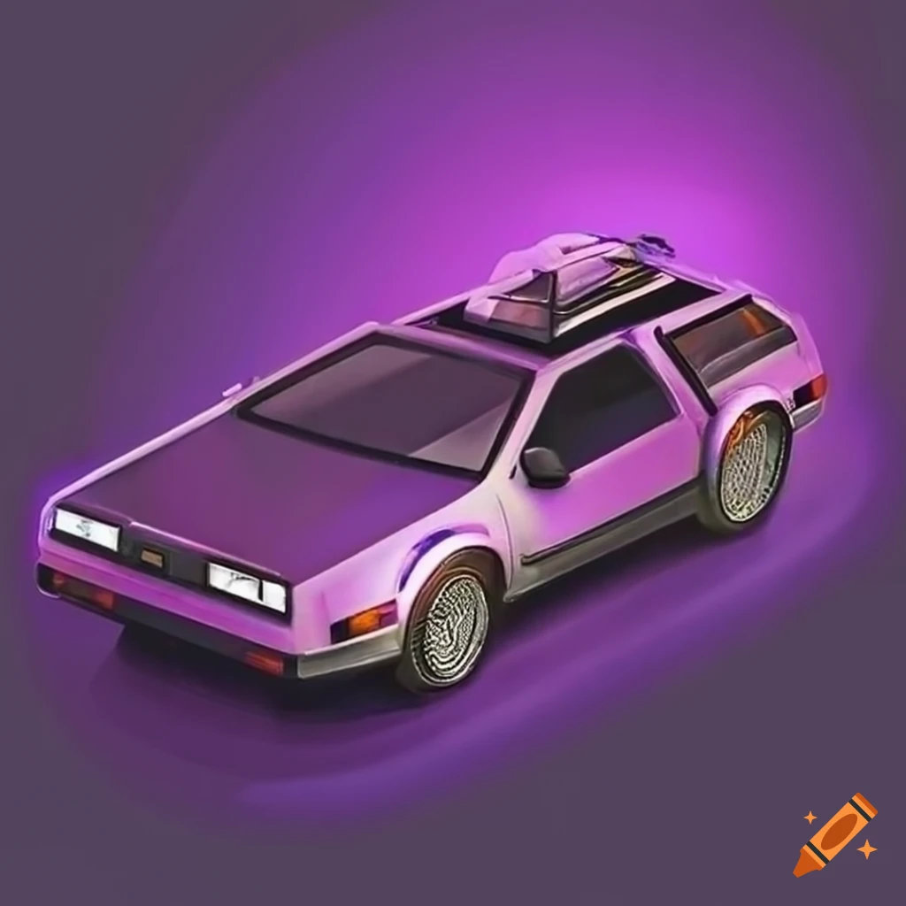 Purple delorean