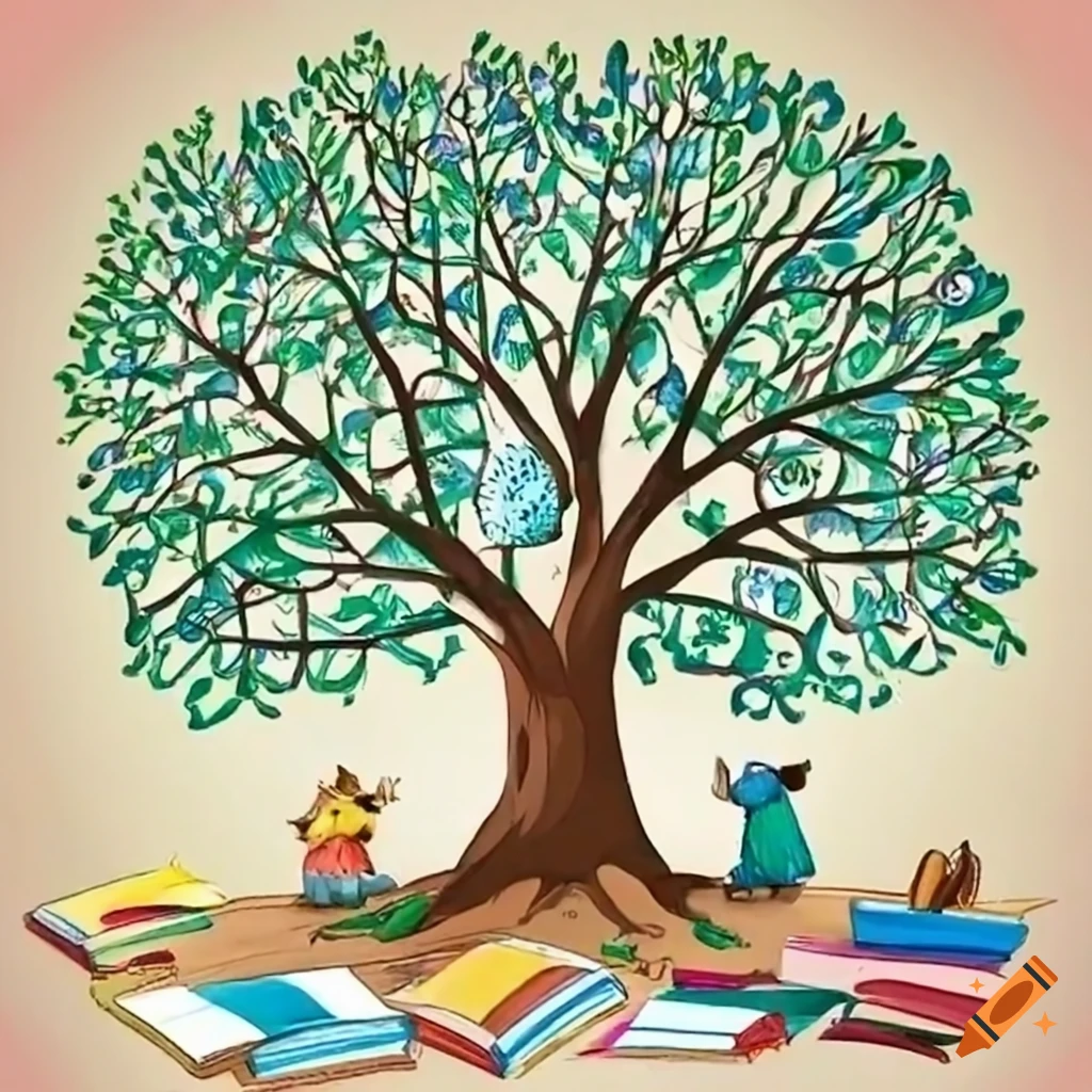 Children's book tree on Craiyon